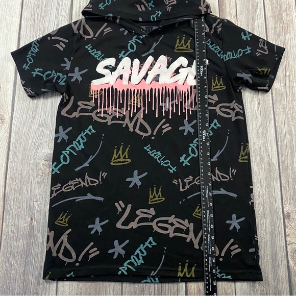 Launder Bailey Apparel T Shirt Hoodie Hustle Savage Mens Size M Short Sleeve - Picture 2 of 5